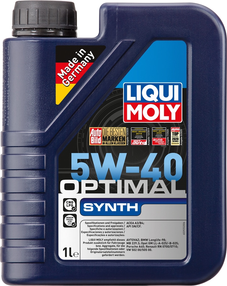 3925 LIQUI MOLY Масло мотор Optimal Synth 5W-40 (1 л.)